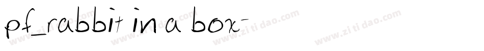 pf_rabbit in a box字体转换